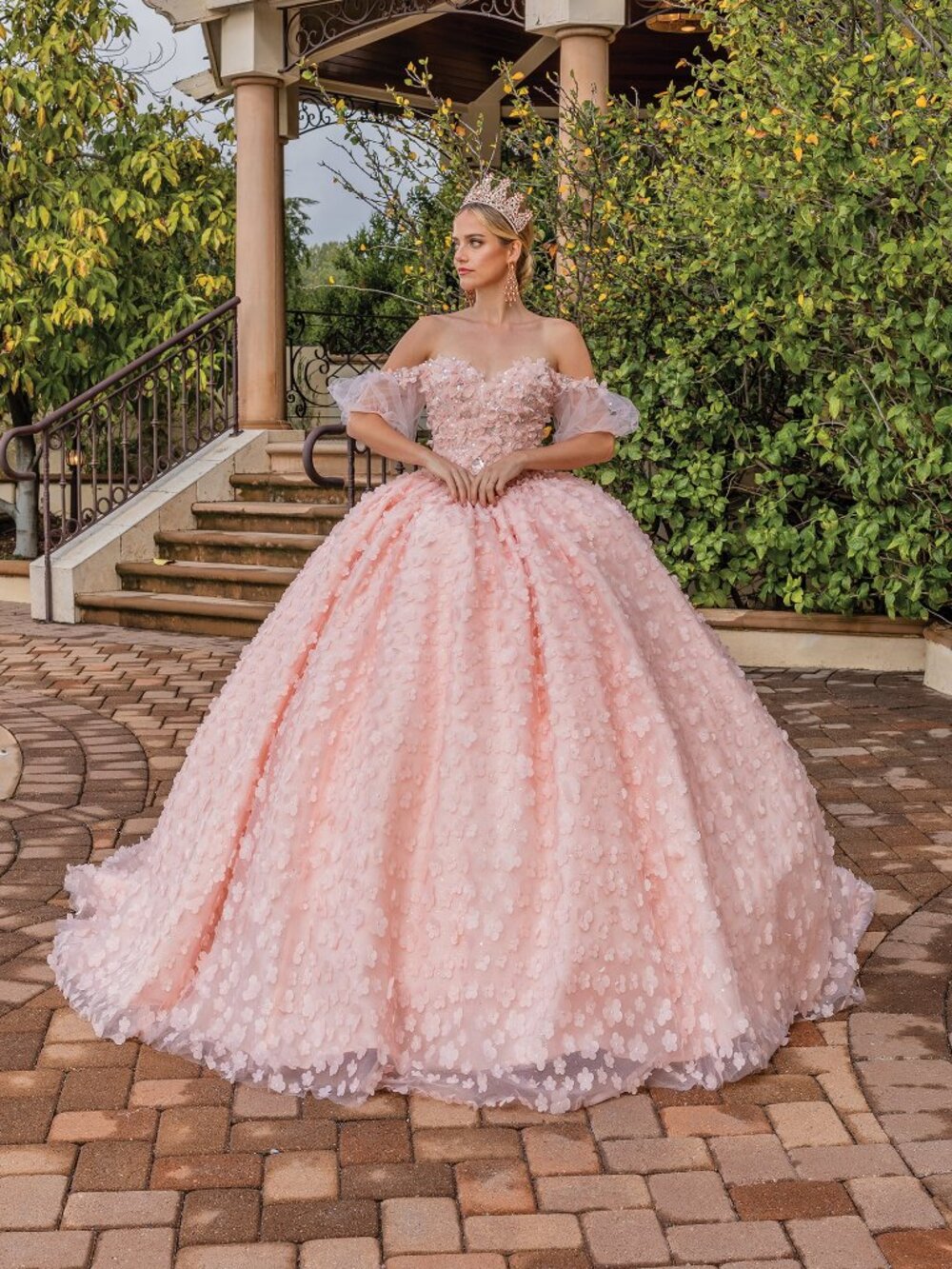 NEW BLUSH Tulle Off Shoulder Quinceanera Ball Gown Floor Length 1810